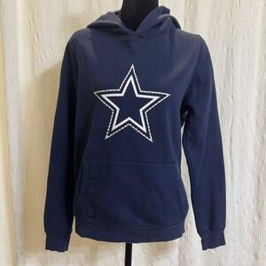 Pink Victoria's Secret NFL Dallas Cowboys Hoodie Navy Blue Rhinestone Star Small